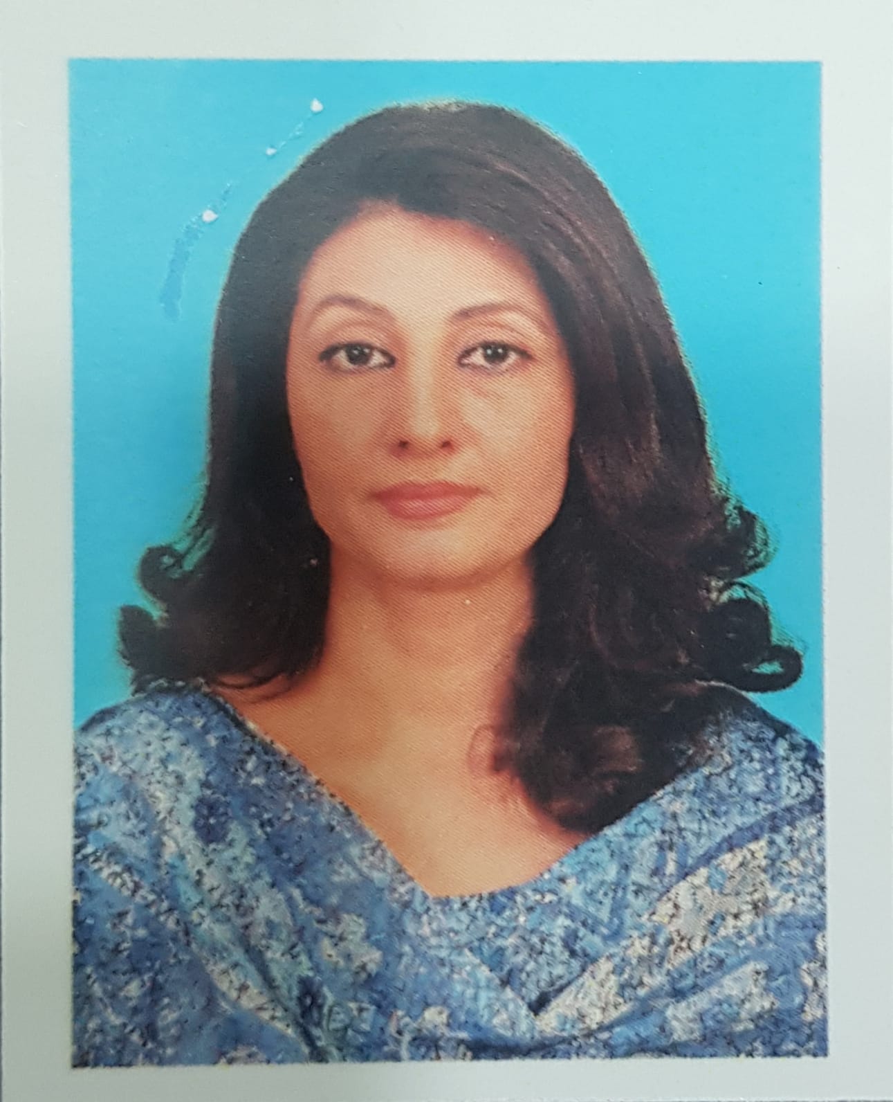 Team member Ms Shabnam Irshad Ahmed